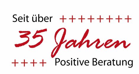 Logo mit Text "Seit über 35 Jahren Positive Beratung"